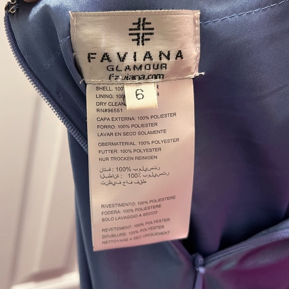 Beautiful blue strappy back Faviana formal. Size 6 - Picture 3 of 3
